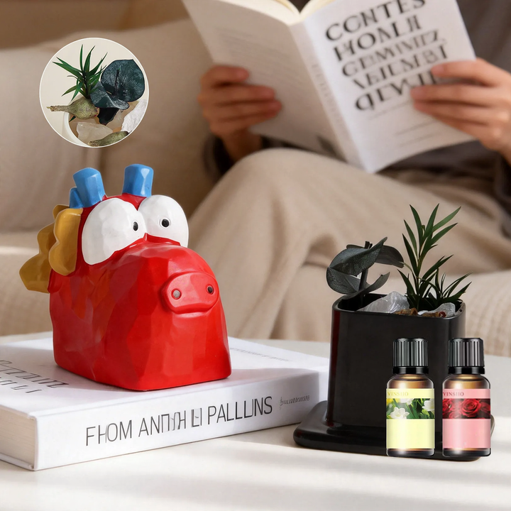 Aroma stone set with essential oils