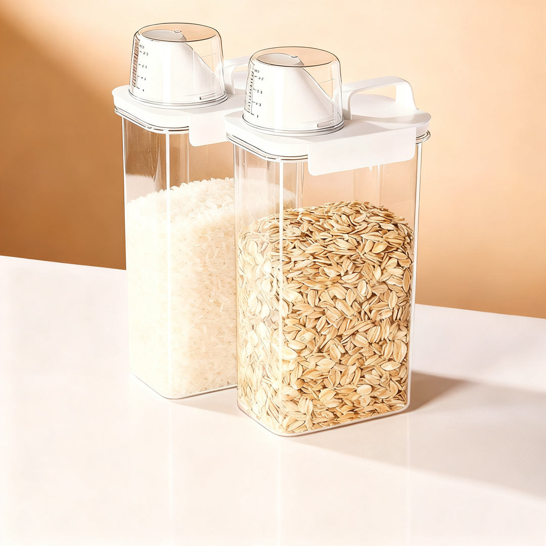 Airtight storage container for grains and dry goods
