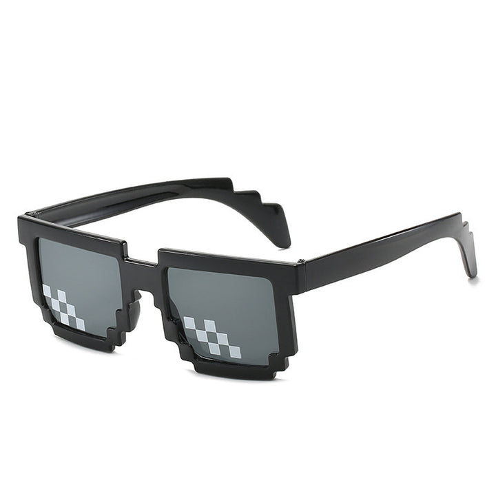 Pixel glasses with geometric pattern