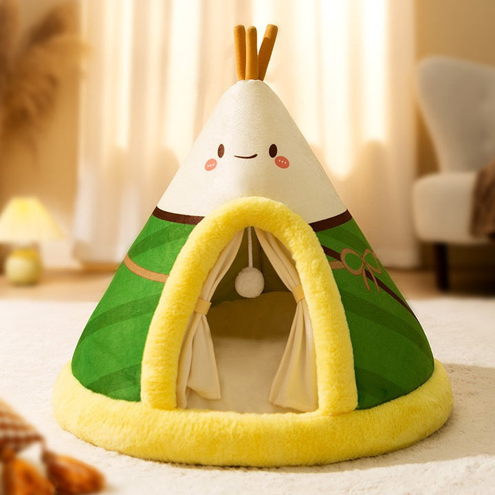 Tier bed with tent shape, usable all year round
