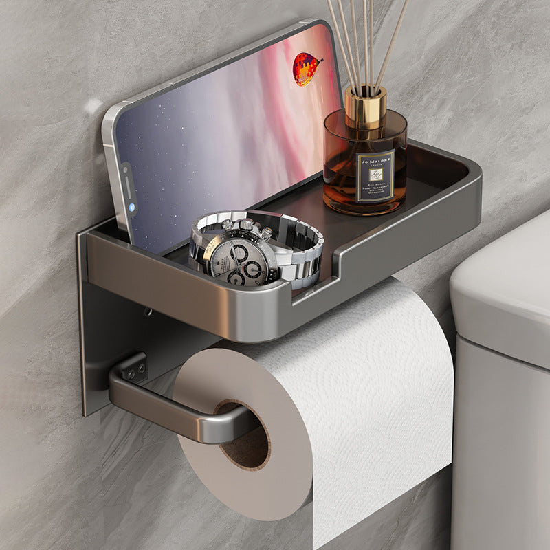 Wall-mounted paper towel holder, no drilling