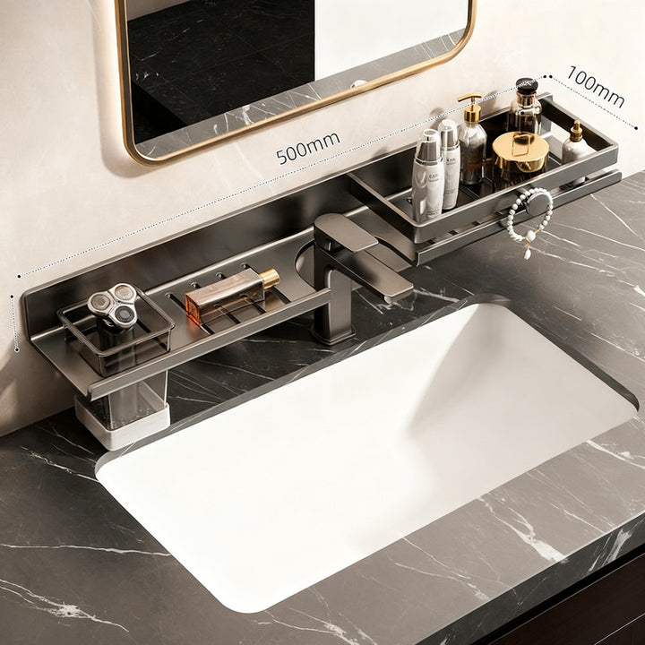 Wall shelf for sink made of aluminum