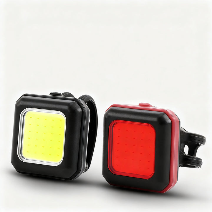 Bicycle light set front and rear