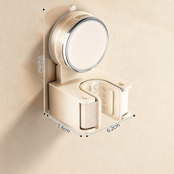 Suction cup holder for mop and broom