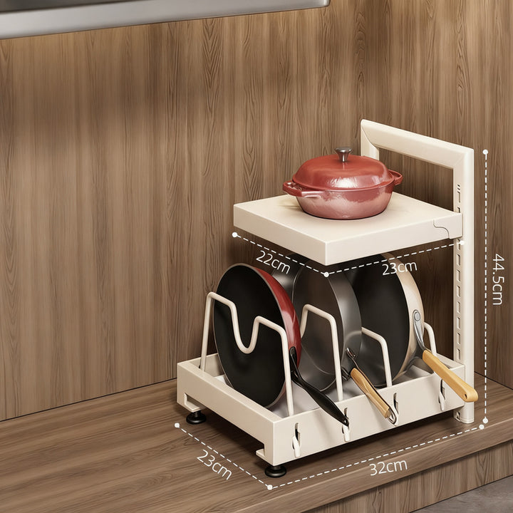 Carbon steel pot stand, 2–4 levels, height adjustable