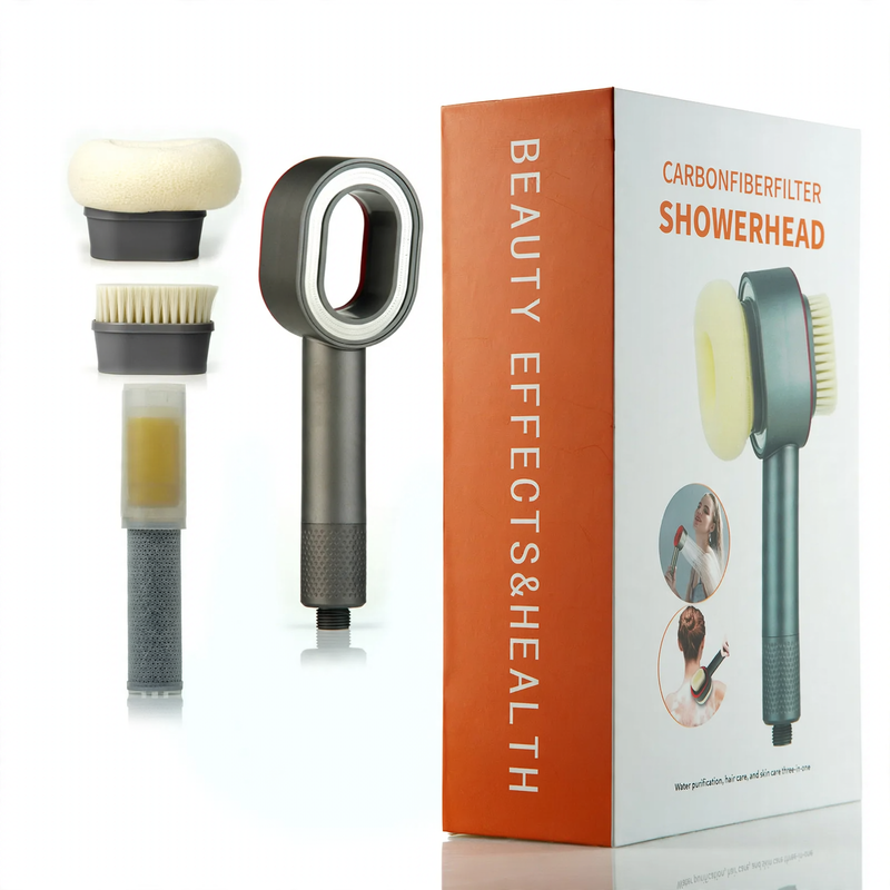 3-in-1 Shower head with massage function, plastic