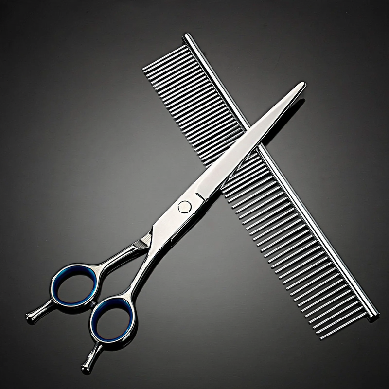 Stainless steel shear set for dog grooming