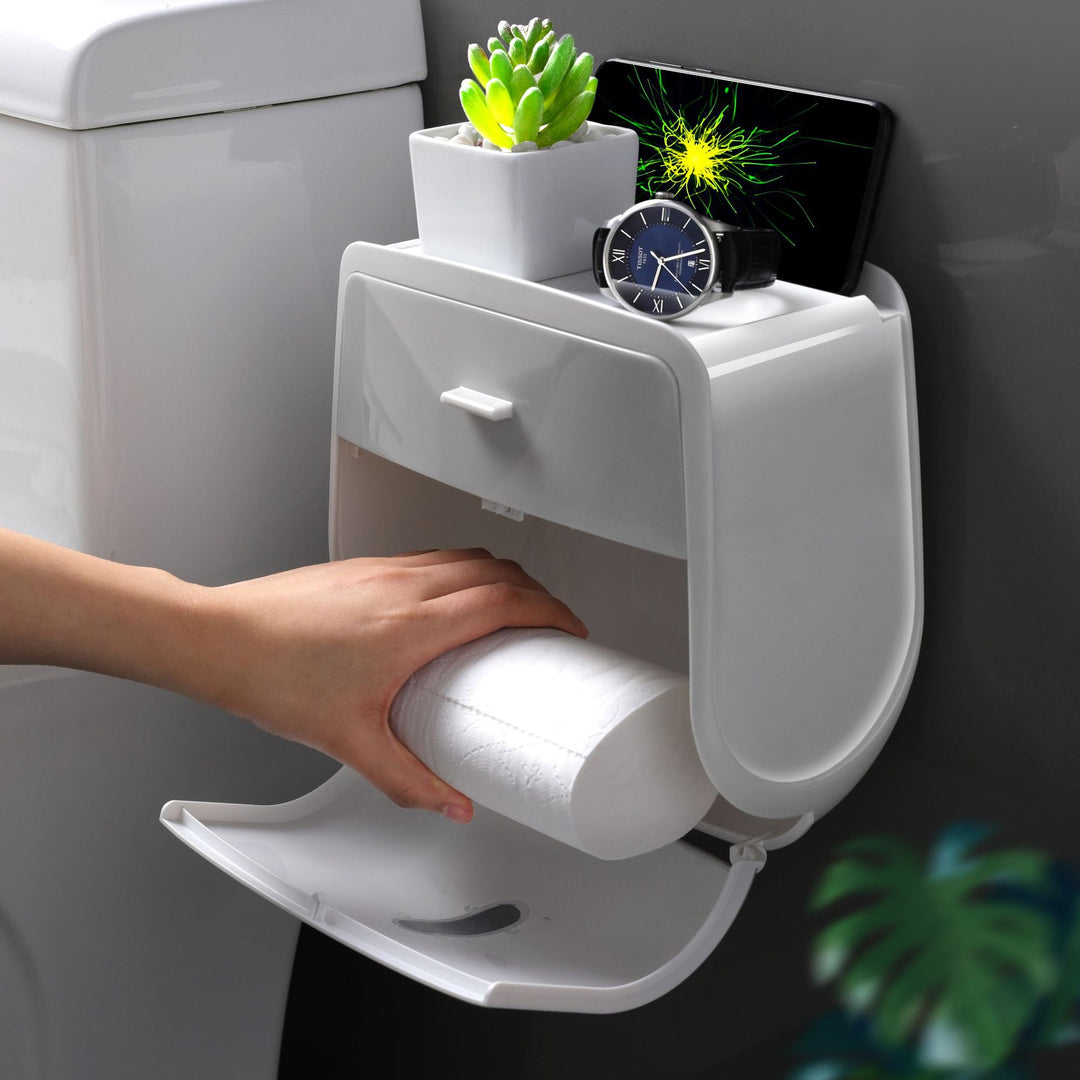 Waterproof toilet paper box, plastic, A1912