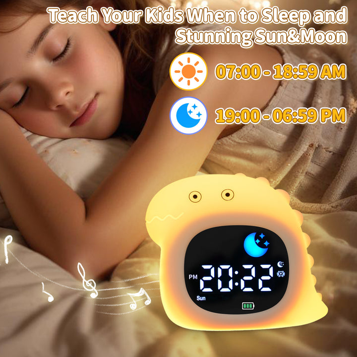 Children's alarm clock with LED light and alarm function