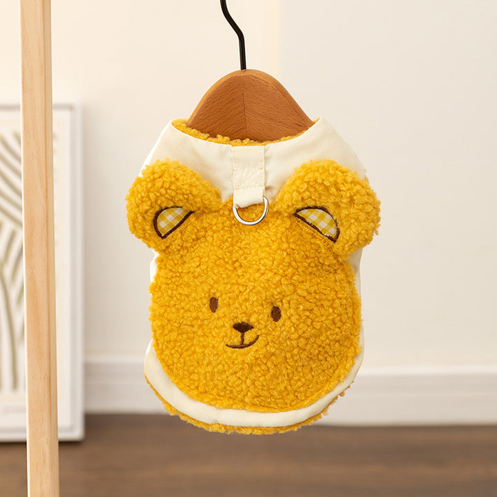 Dog coat with bear motif, polyester