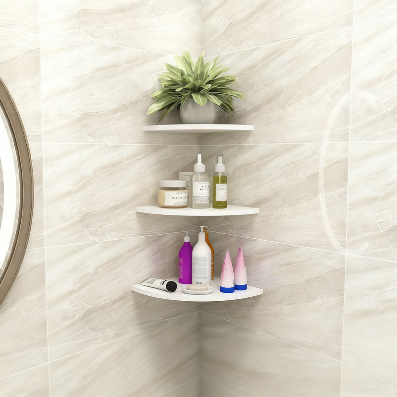Wall shelf made of plastic, self-adhesive