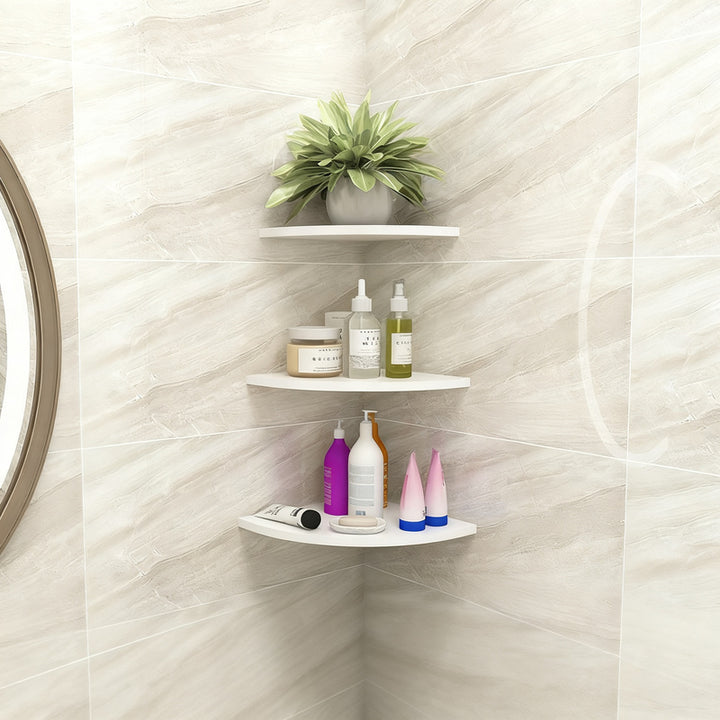 Wall shelf made of plastic, self-adhesive