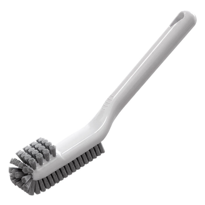 Shoe brush with long handle, double-sided