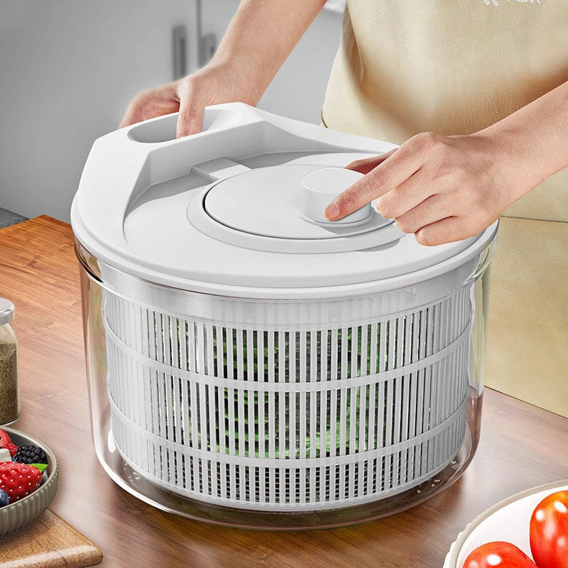 Vegetable and salad spinner, manual