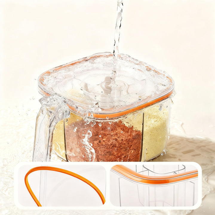 Spice box with multiple compartments