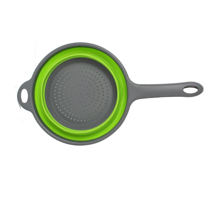 Folding vegetable bowl with strainer