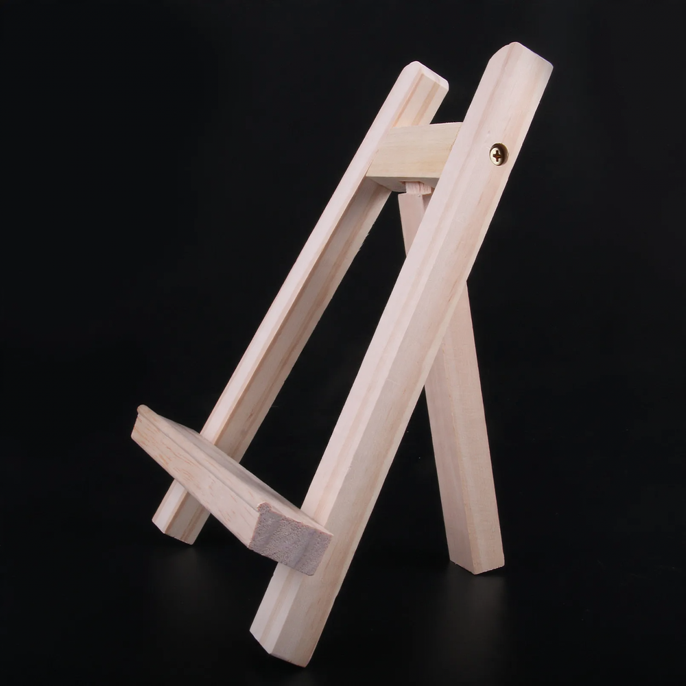 Small wooden easel made of pine