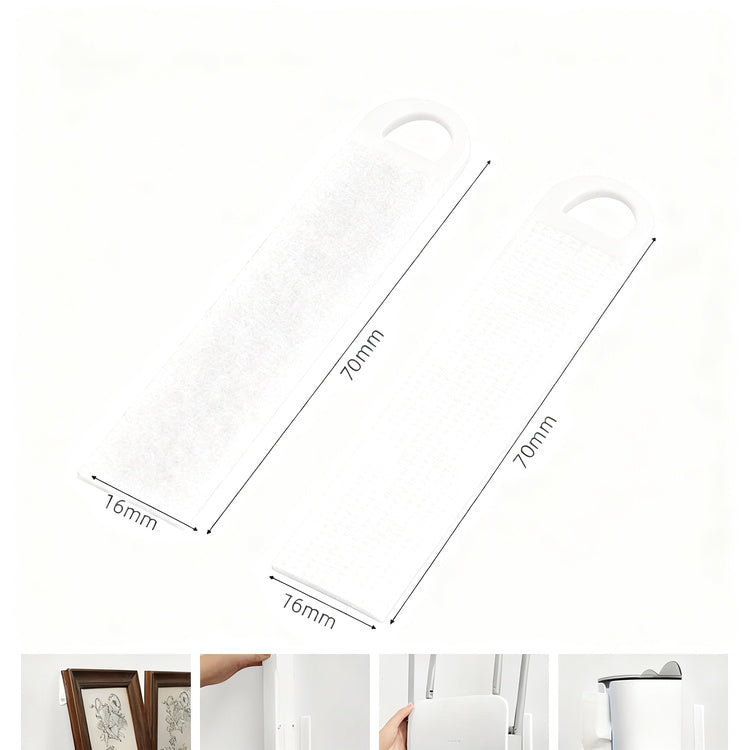 Self-adhesive picture hooks, PP, various sizes