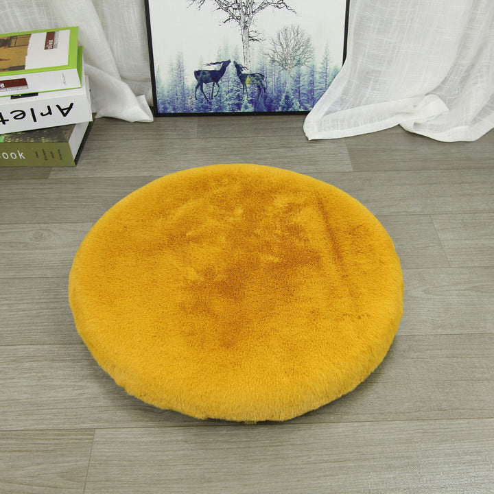 Round seat cushion made of cotton and linen