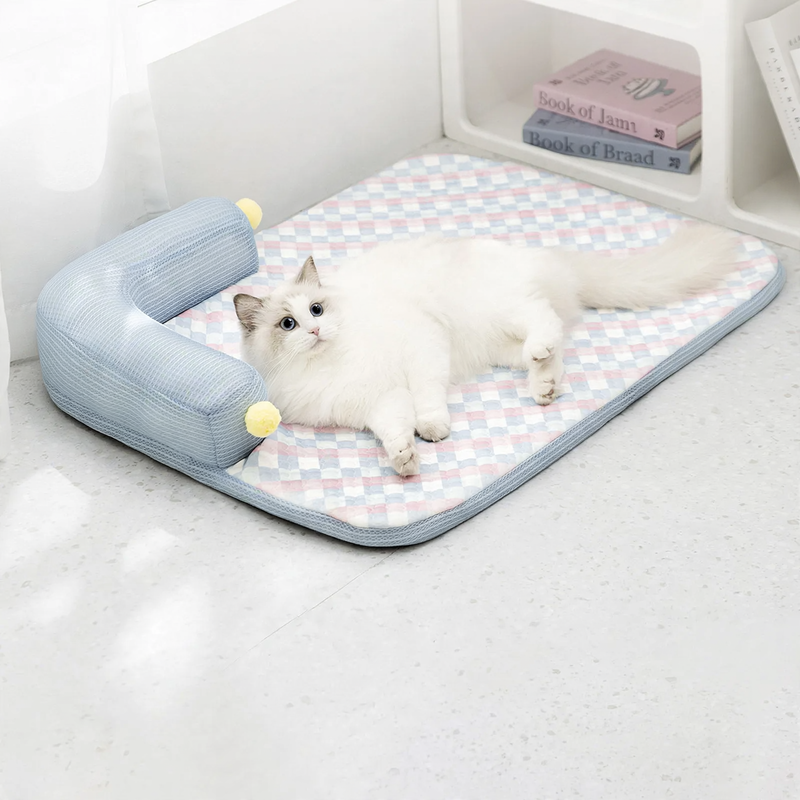 Cool bed for cats and dogs, L-shape
