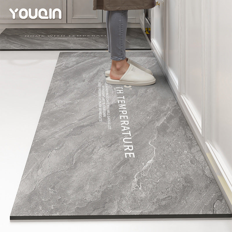 Diatomaceous earth kitchen mat, non-slip and oil-repellent