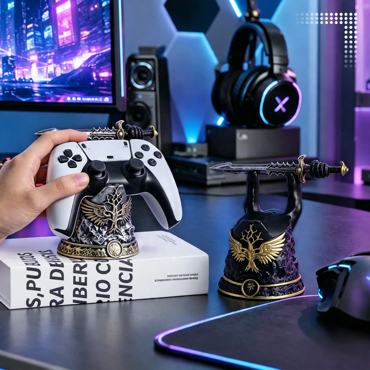 Game controller stand, hand-painted resin figure