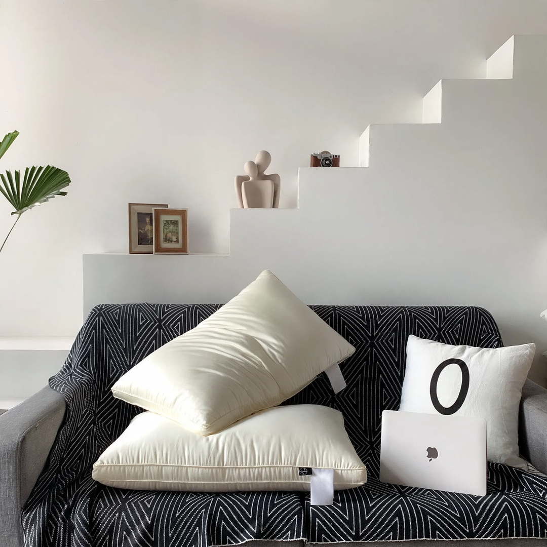 Quilted pillow with antibacterial filling, 48×74 cm