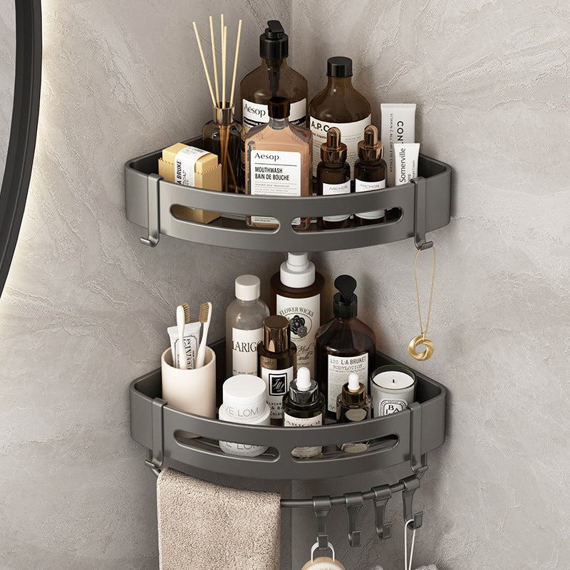 Triangle wall shelf for bathroom, no drilling