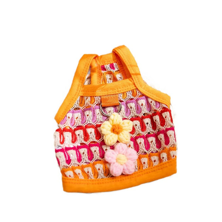 Pet carrier dress with floral pattern, summer