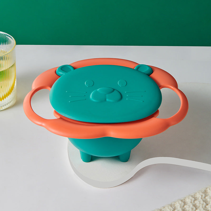 Rotating children's bowl, 19 cm, PP, non-slip