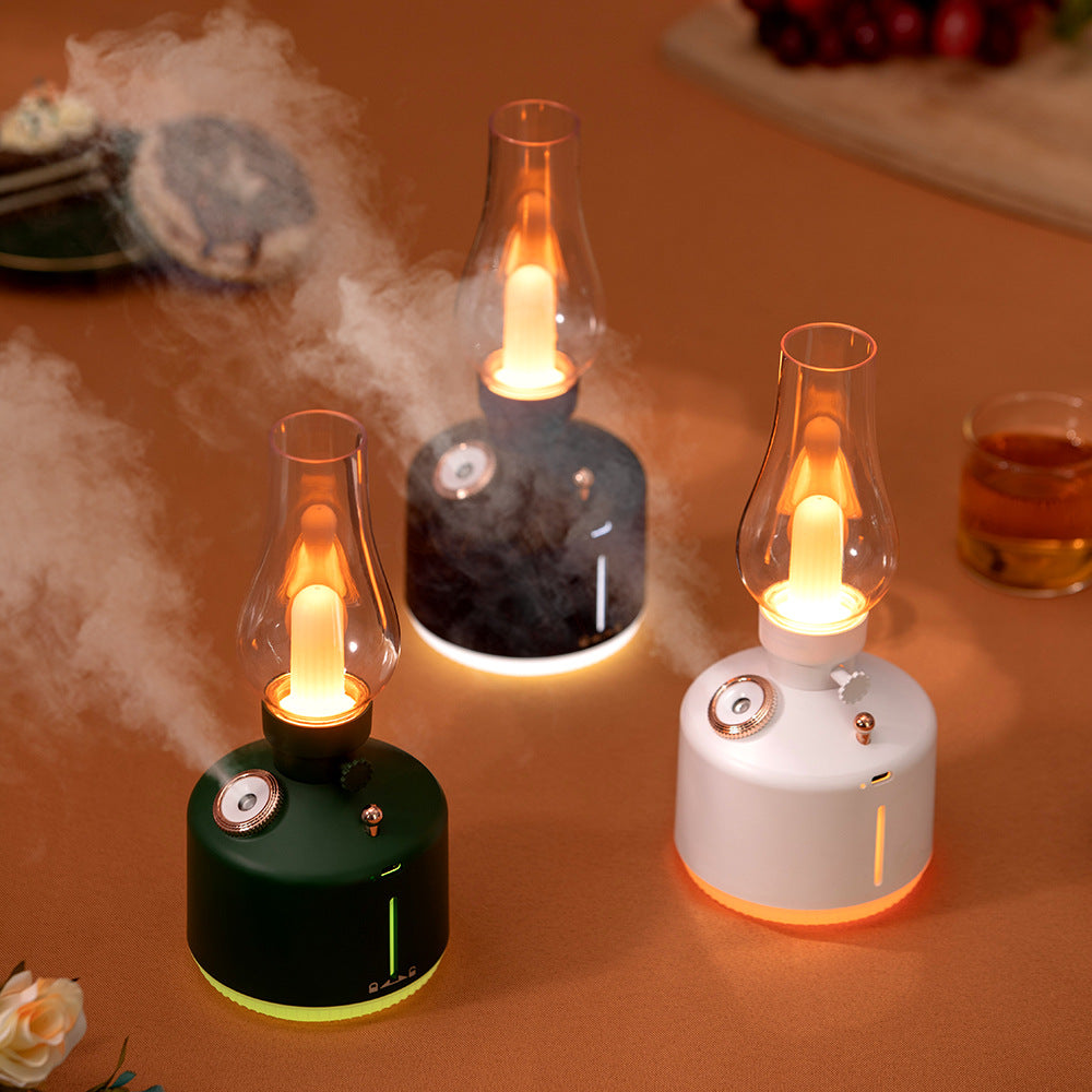 Compact aromatherapy lamp with ultrasonic nebulizer, model LA-0621