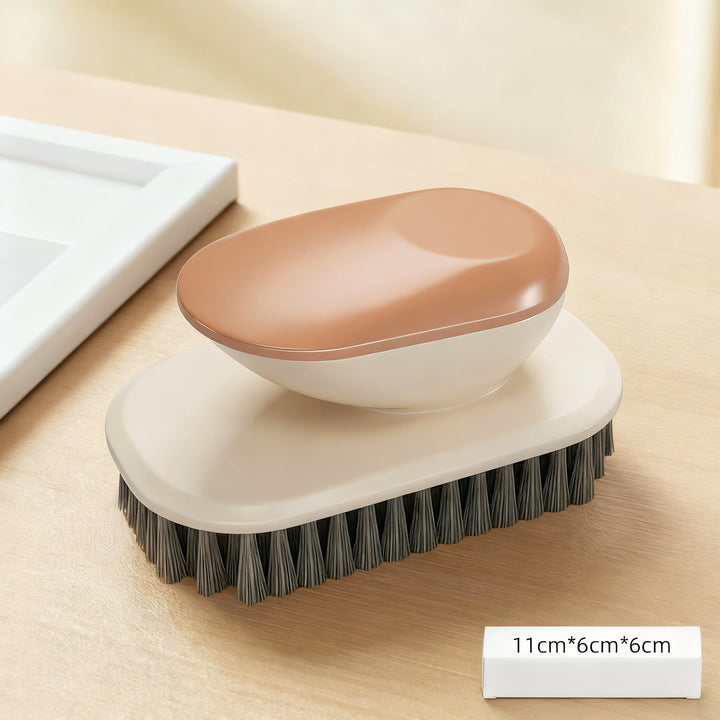 Shoe brush with soft bristles