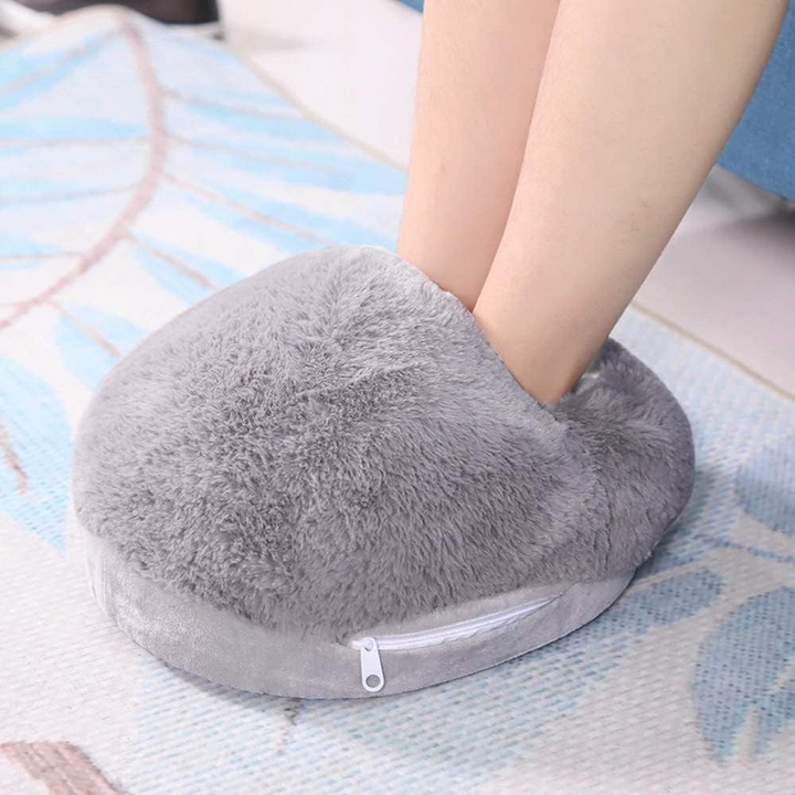 Fluffy heated foot warmers | Cozy heated foot cushion | Stornfield