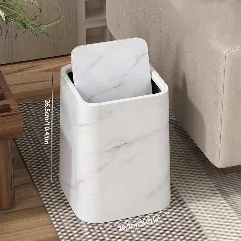 Marble Trash Can | Elegant Swivel Lid | Stornfield