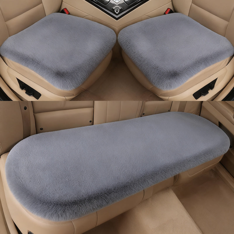 Plush car seat cushion, winter version
