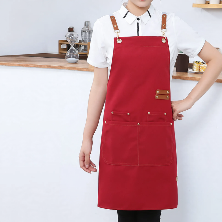 Apron with cross straps