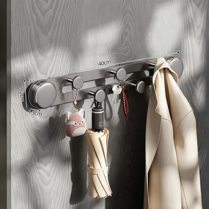 Aluminum suction hooks for doors, 5-piece or 7-piece set