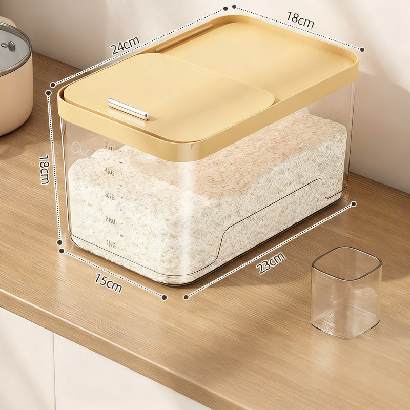 Plastic storage container, airtight, 5–6 L