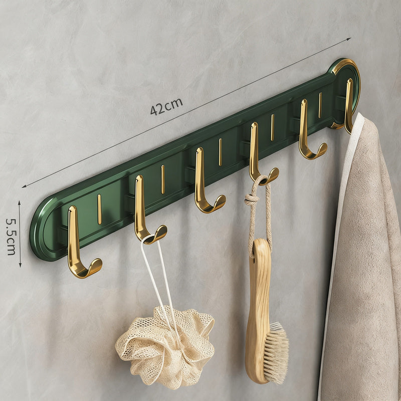Self-adhesive wall hooks, 6-piece strip