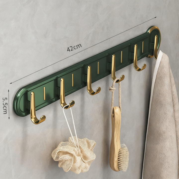 Self-adhesive wall hooks, 6-piece strip