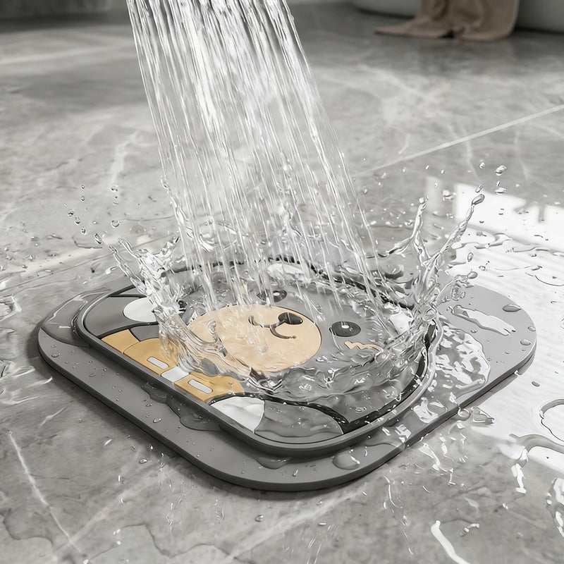Double layer floor drain cover, gray
