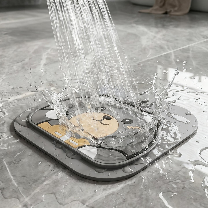 Double layer floor drain cover, gray