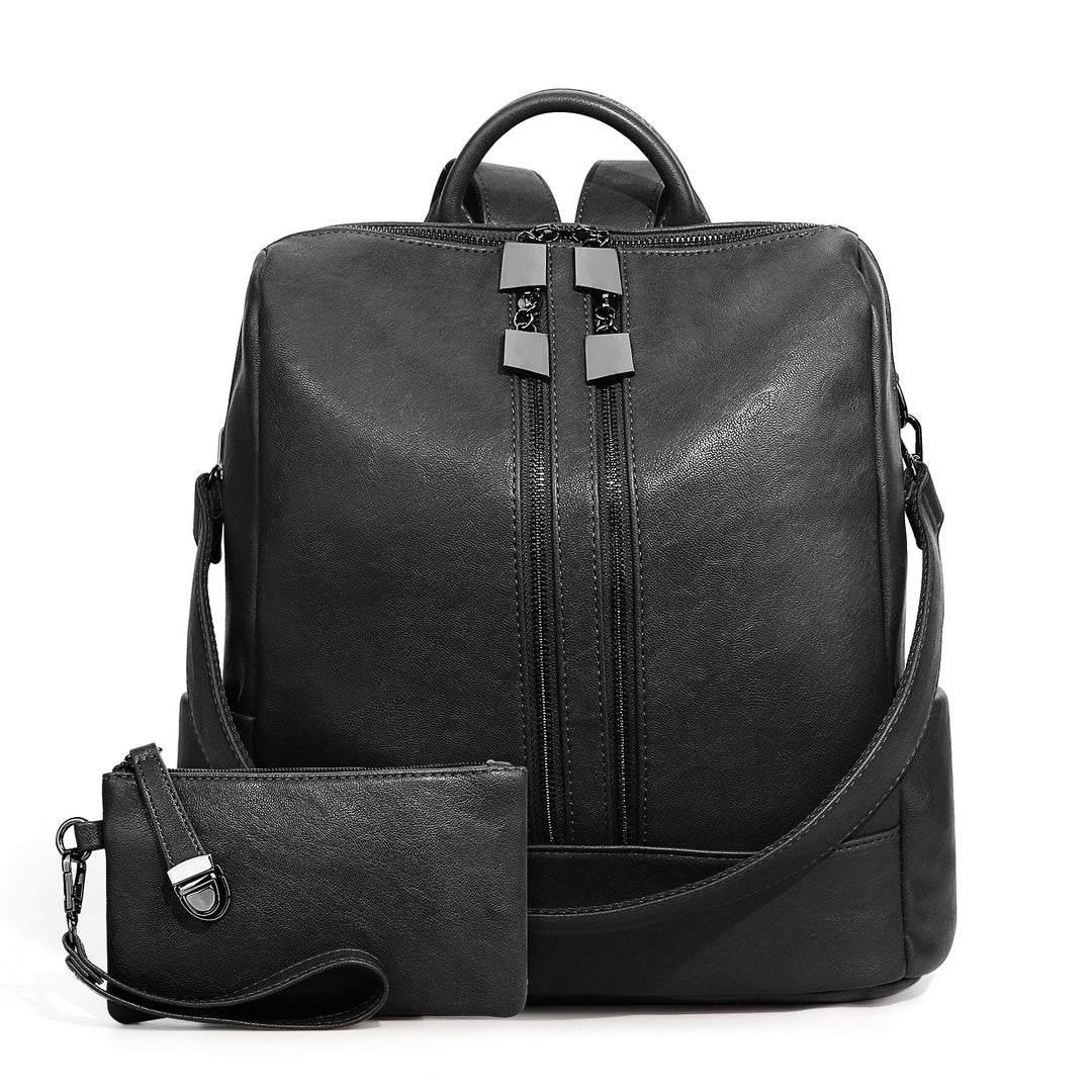Women's Backpack, Canvas, Checkerboard Pattern