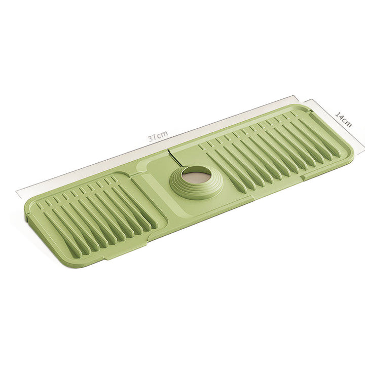 Silicone draining mat for faucet