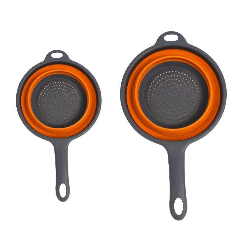 Folding vegetable bowl with strainer
