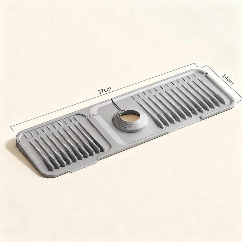 Silicone draining mat for faucet