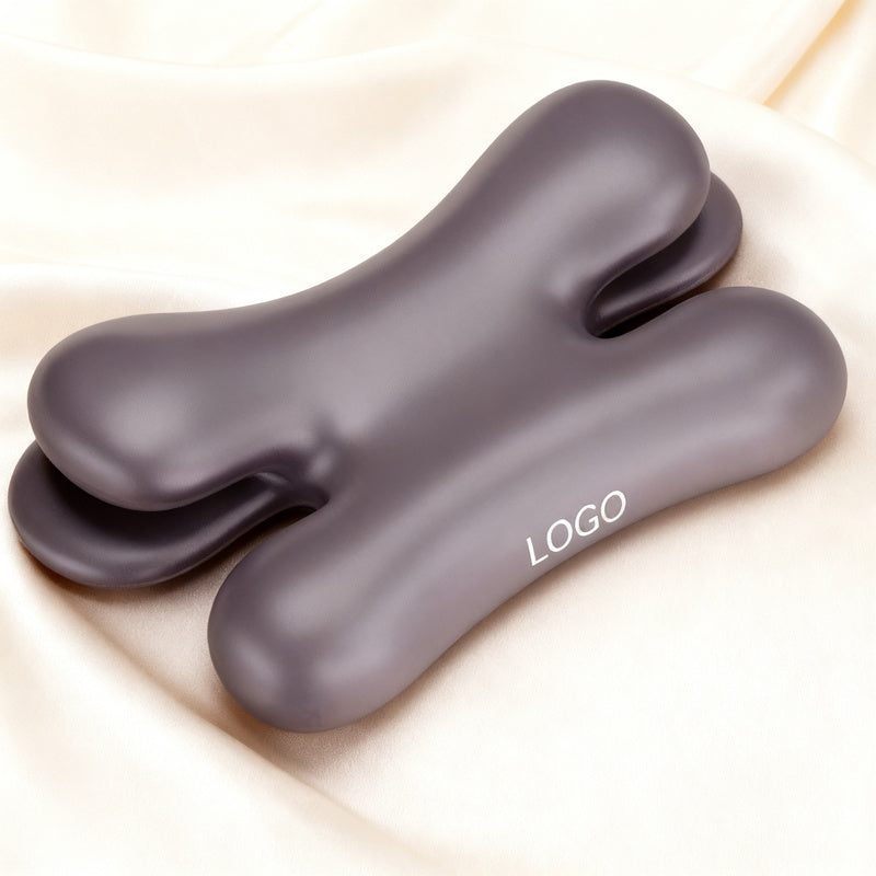Side sleeper pillow with memory foam, bone shape
