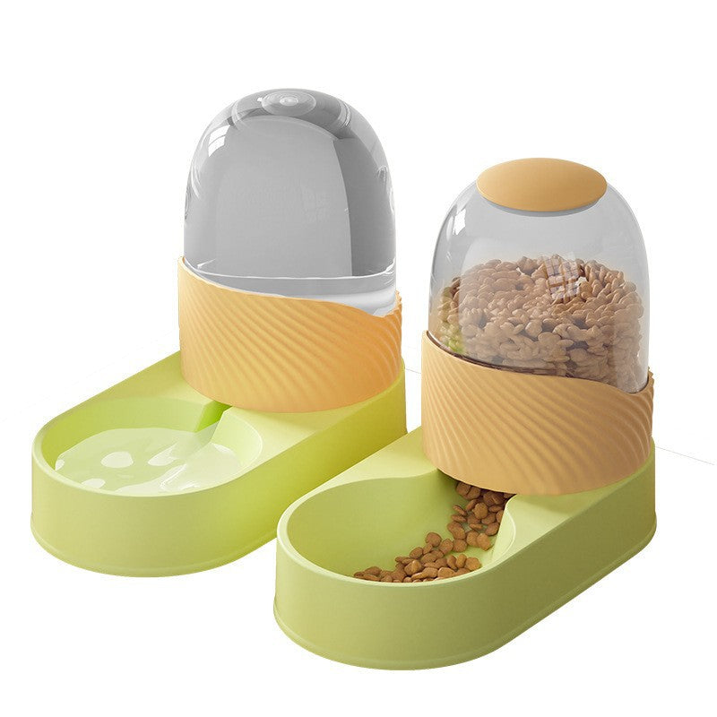 Automatic feeding and drinking system for pets