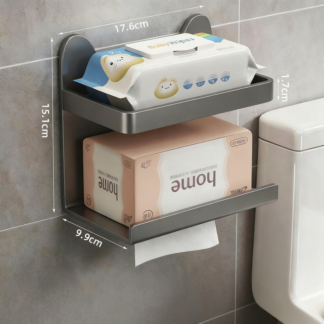 Wall-mounted toilet paper box made of space aluminum LH0345