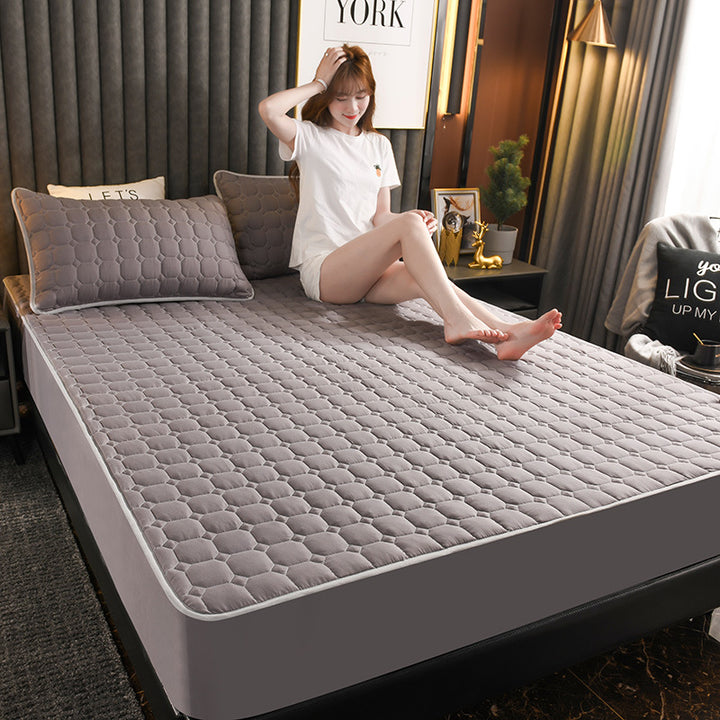 Fitted sheet, synthetic, padded